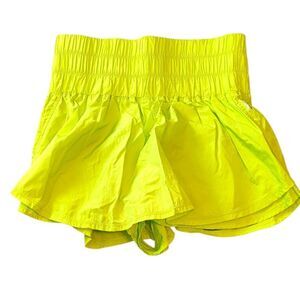 Free People Neon Lime Green The Way Home Shorts Women's Size L
